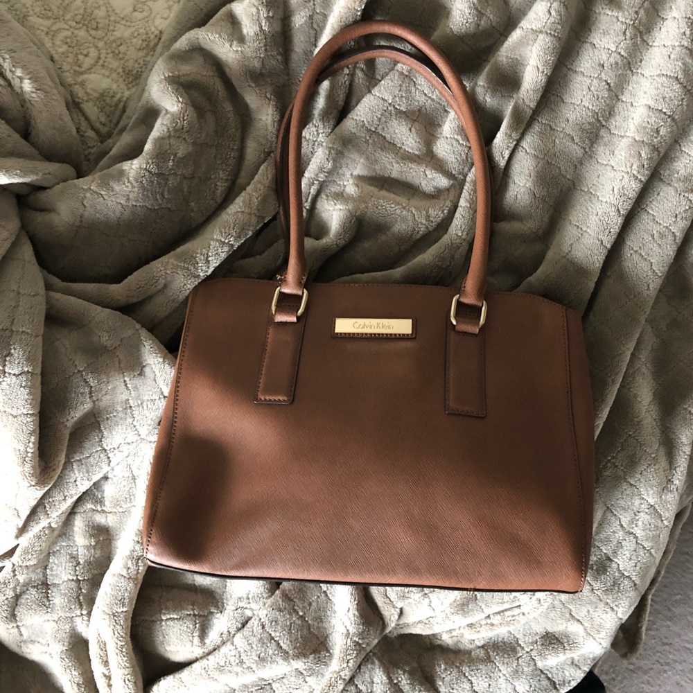 Calvin Klein Brown Leather Purse